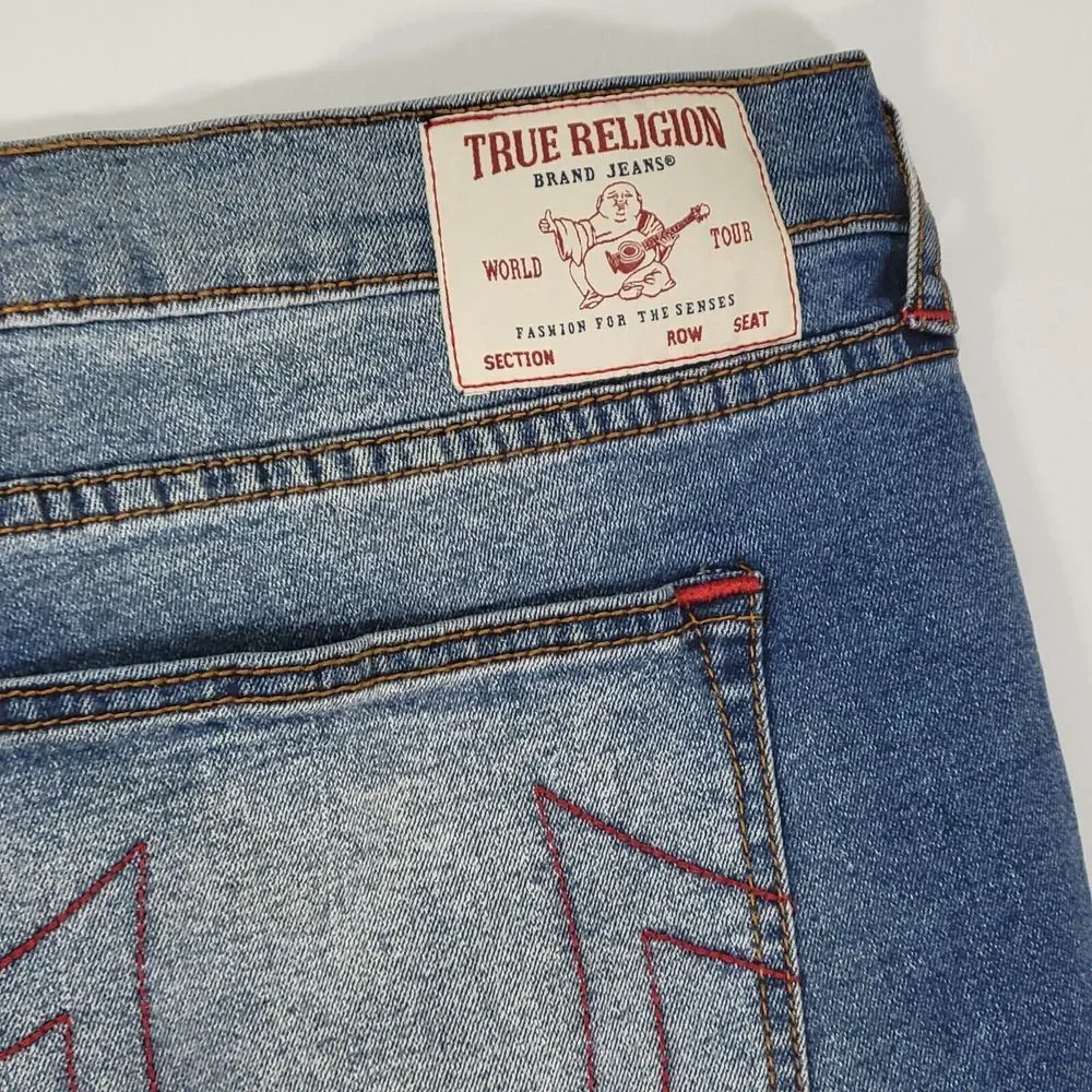 True Religion Men's Denim Jeans Rocco Relaxed Skinny Size 40x33 NEW‎